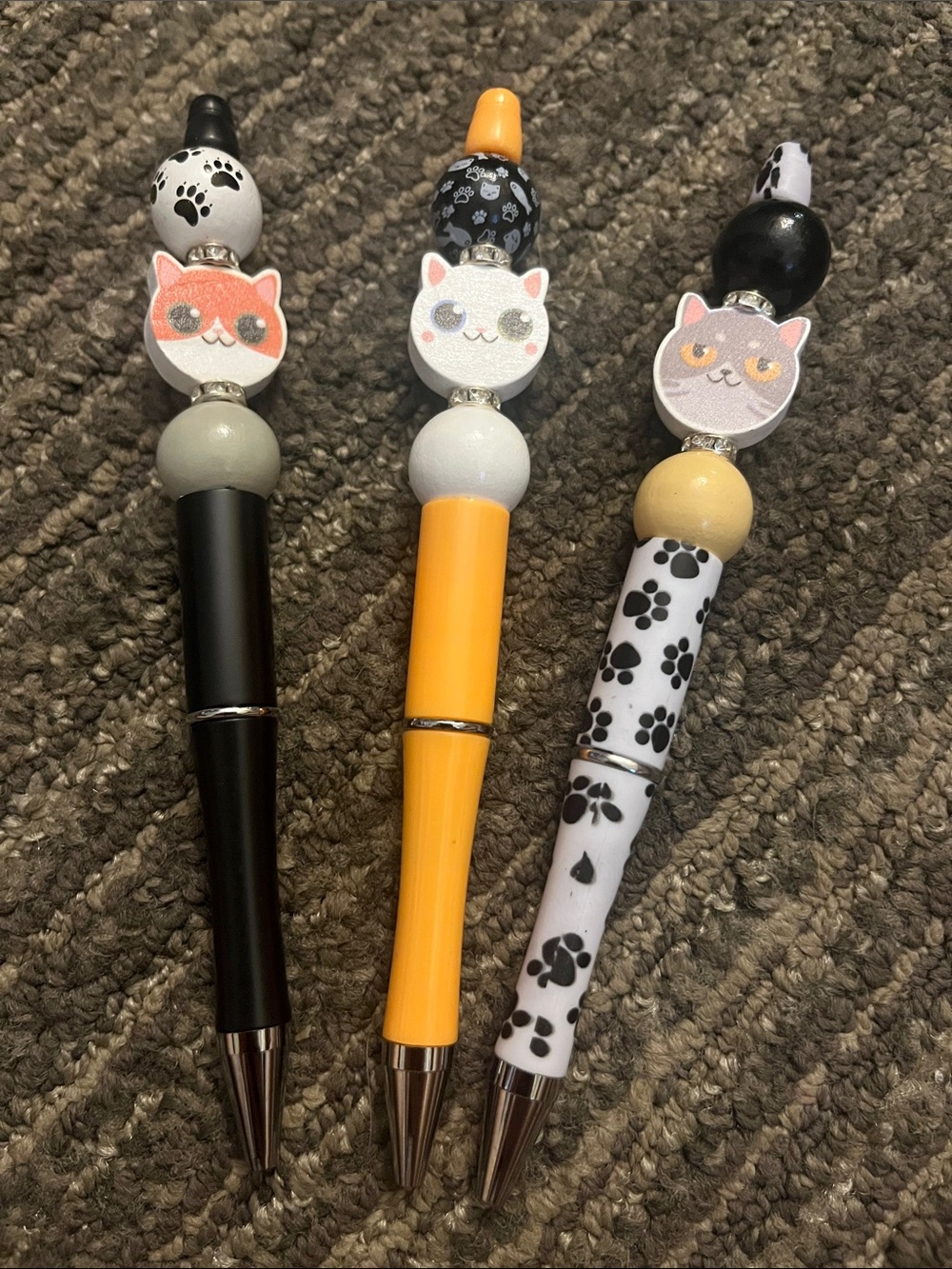 Cute Cat Bead Ballpoint Pen - Trio Great Teacher, Nurse, coworker gifts 28